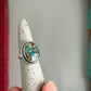Morenci 2 Turquoise Ring with Pyrite size 6.25