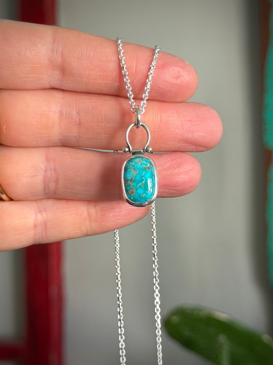 Patagonia Turquoise Little Pinned Hinge Necklace in Blue
