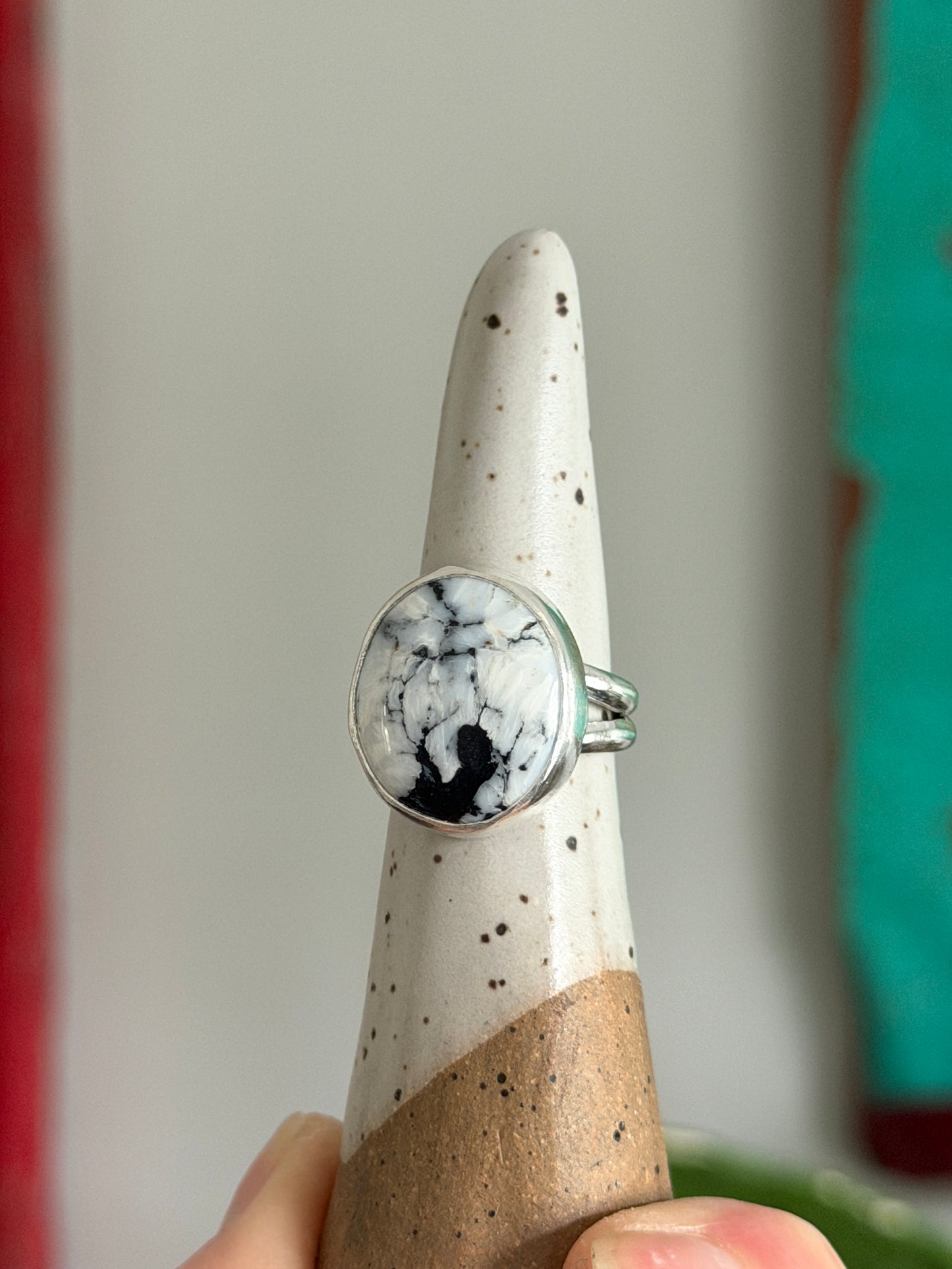White Buffalo Ring size 6.75