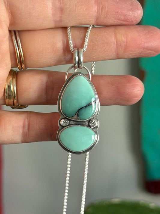 Desert Bloom Variscite Totem Pendant
