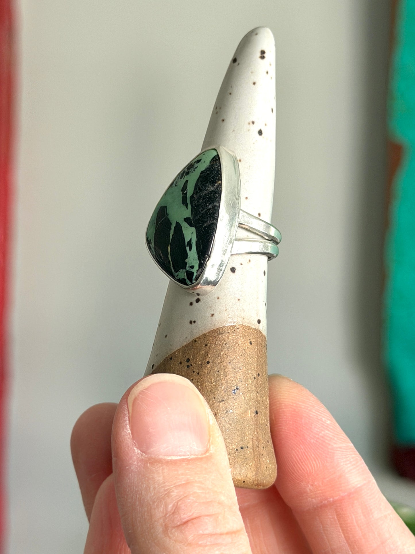 San Pedro Variscite Ring in size 7.25
