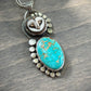 Royston Turquoise + Laura Mears Owl Face Pendant