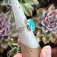 Emerald Valley Turquoise Ring Spiral Swirl Band in size 7.75