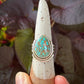 Patagonia Turquoise Art Deco Ring size 8.75