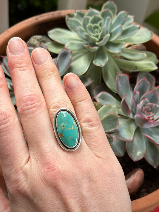 Hardy Pit Turquoise Ring in size 6.75