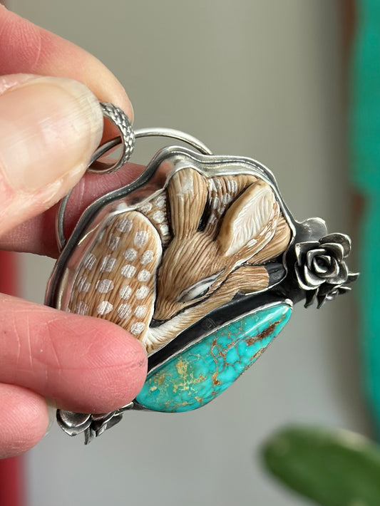 *As Is* Laura Mears Fawn Royston Turquoise Pendant