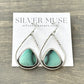 Desert Bloom Variscite Teardrop Hoops v5