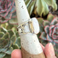 White Opal Moon and Stars Ring size 8.5