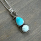 Fox Turquoise + Emerald Basin Variscite Hinge Totem Pendant no. 2