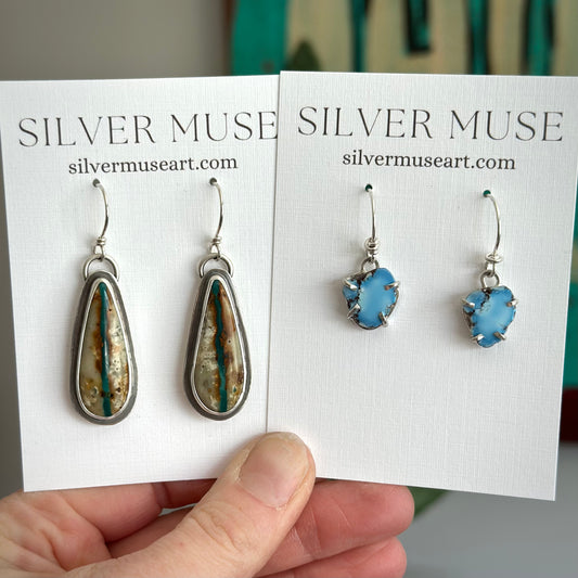 Royston Ribbon + Golden Hills Turquoise Earrings