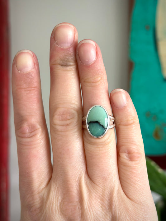 Desert Bloom Variscite Ring in size 6.25