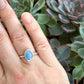 Coober Pedy Opal Stacker Ring in size 6-1/2