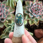 Morenci 2 Turquoise Twist Pyrite Loaded Ring in size 7
