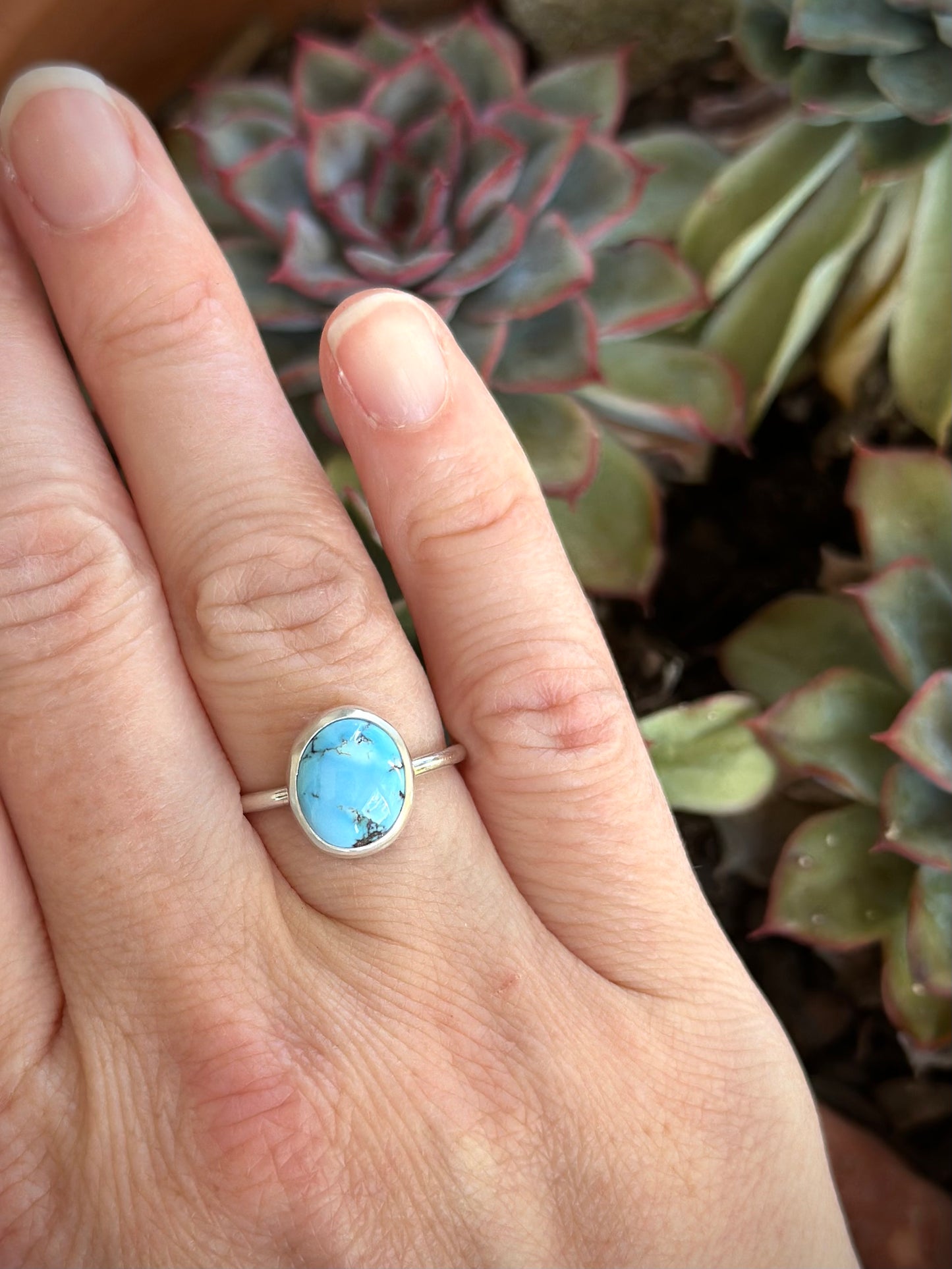 Golden Hills Turquoise Ring size 7.75