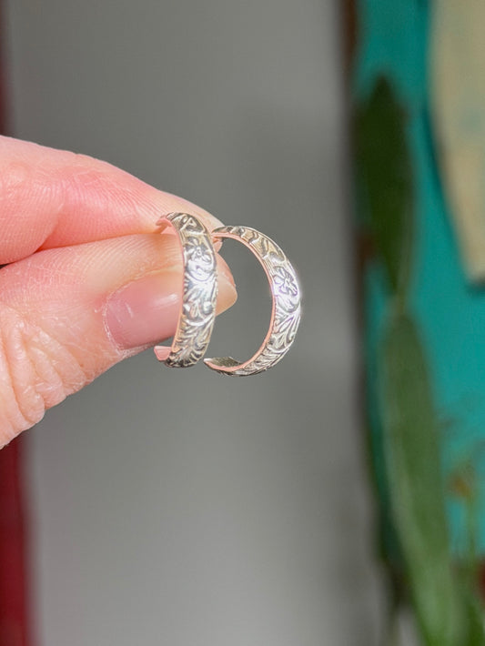 Mini Hoop Cuff Earring in Sterling Silver