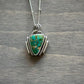 Art Deco Small Royston Turquoise Pendant in green