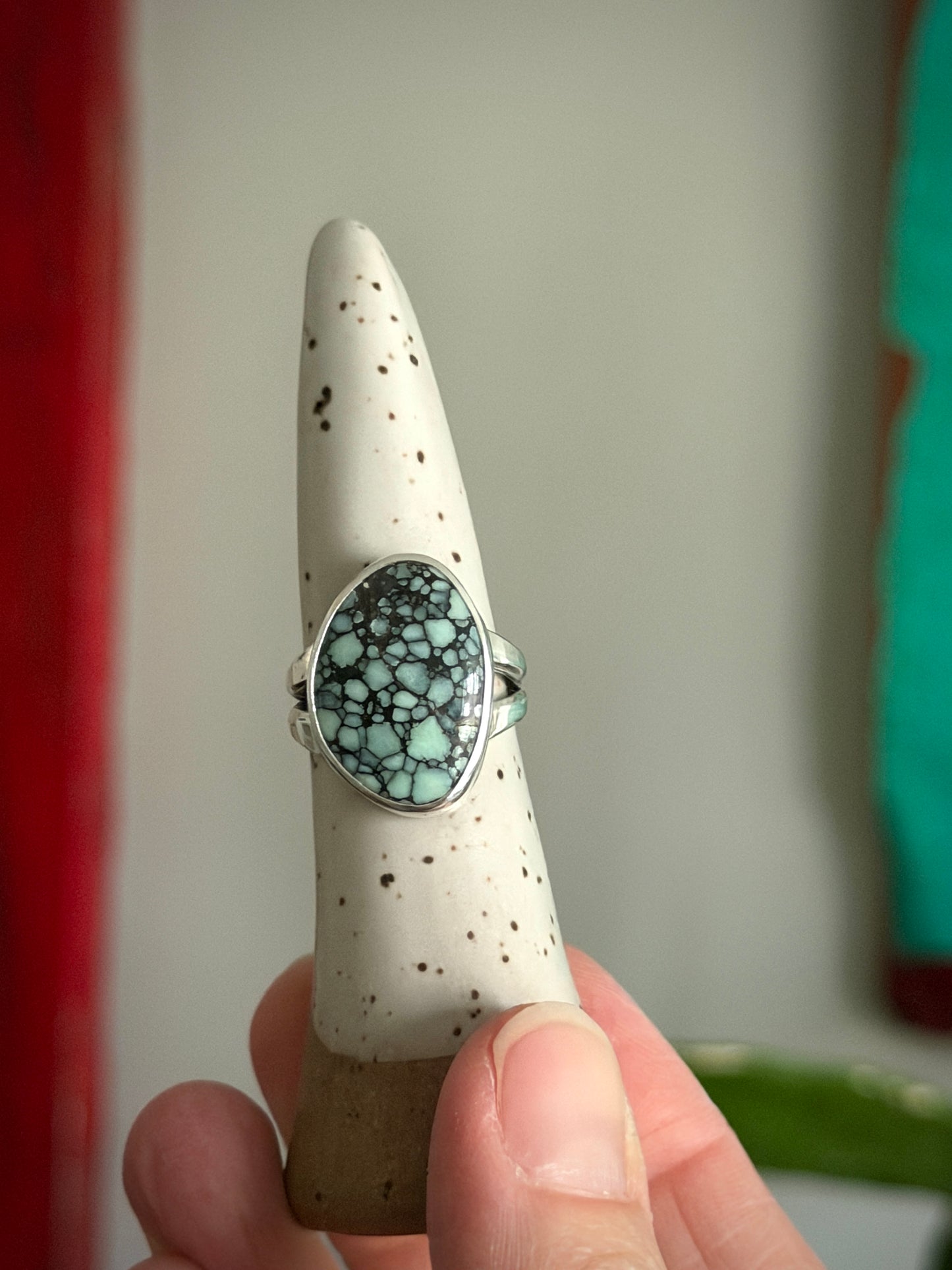 Desert Bloom Variscite Ring in size 7.75 to 8