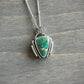 Art Deco Small Royston Turquoise Pendant in green