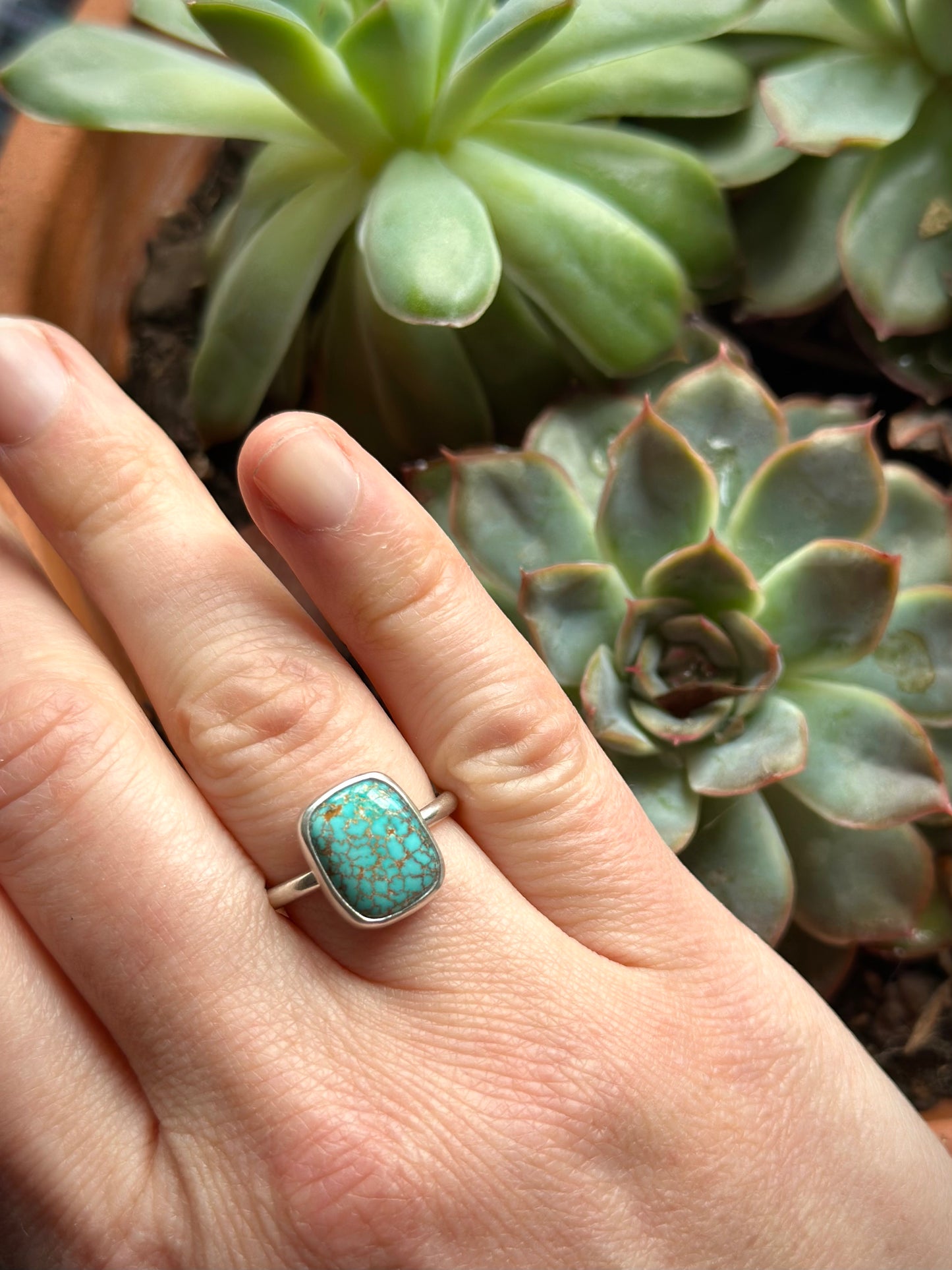 Catalina Turquoise Ring in Blue in size 7