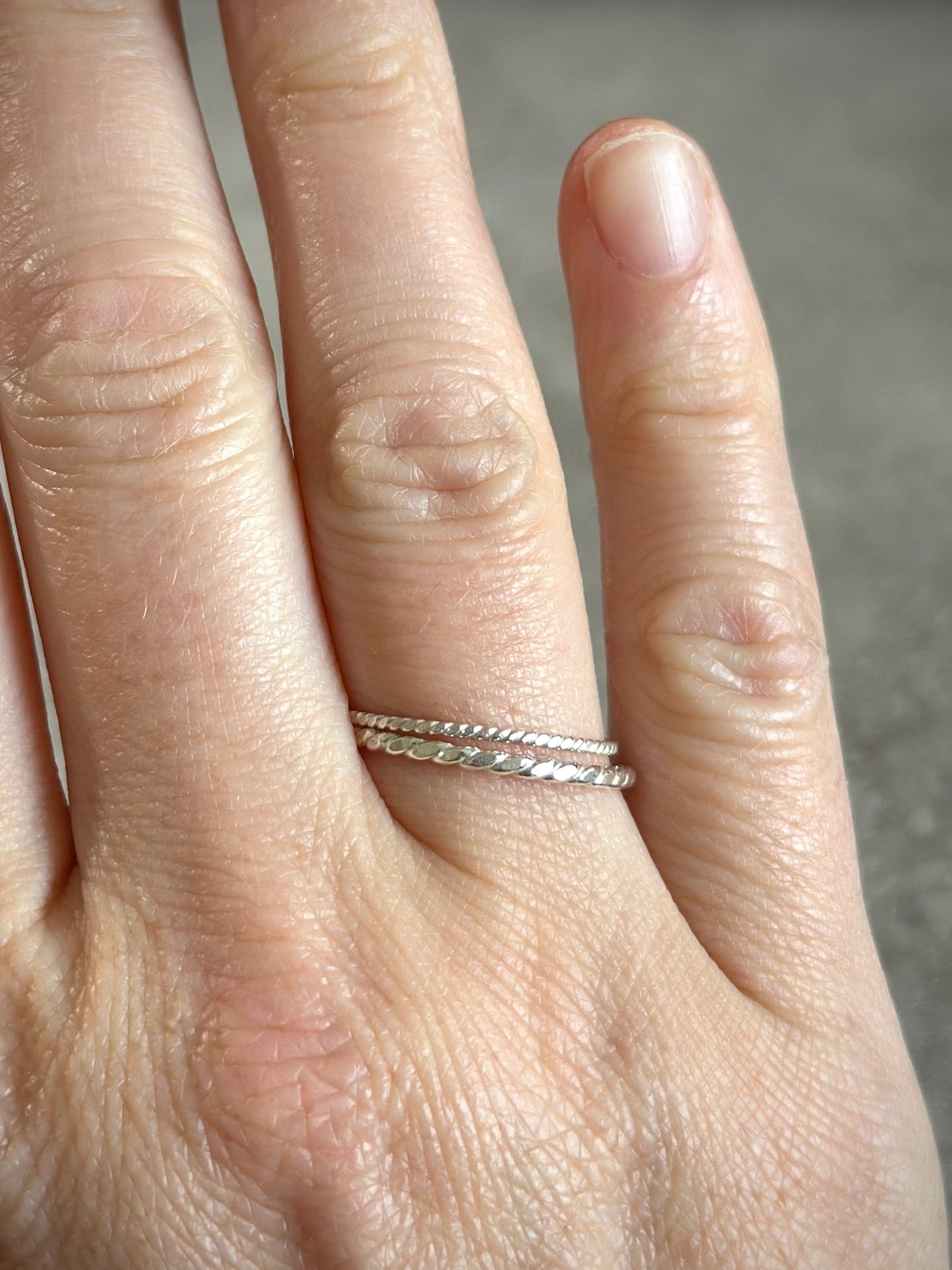 Stacking Rings in Sterling Silver
