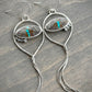 Royston Ribbon Hoop Fringe Earrings