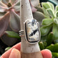 White Buffalo Art Deco Ring in size 10