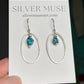 Blue Moon Turquoise Bead + Hoop Dangle Earrings