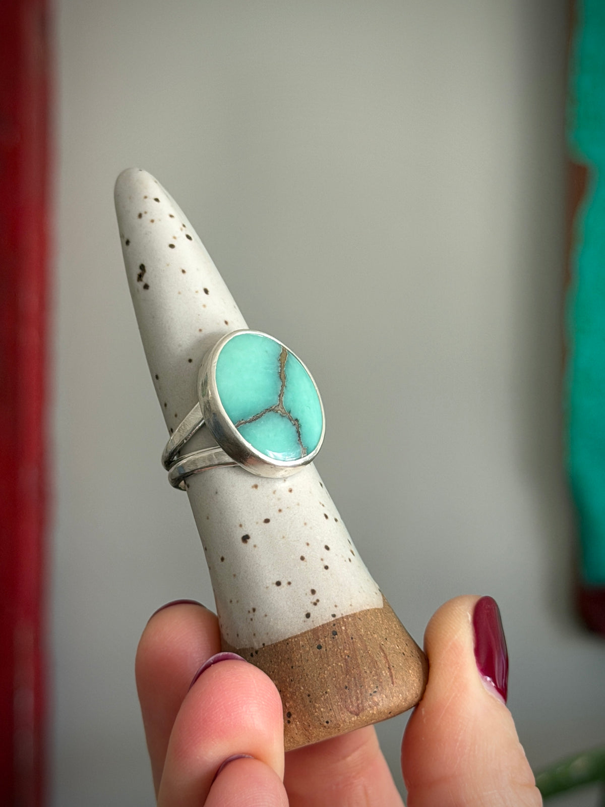 Desert Bloom Variscite Ring size 8.25