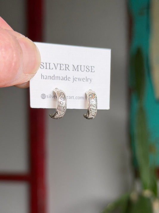 Mini Hoop Cuff Earring in Sterling Silver