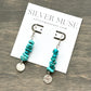 White Water Turquoise Bead Earrings v1