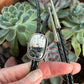 White Buffalo Bolo Tie in Black