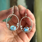 Dotted Golden Hills Turquoise Hoop Earrings in Lavender