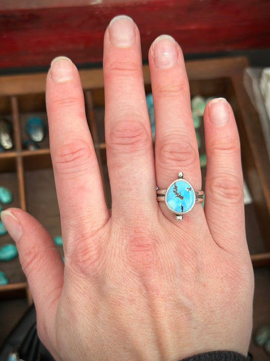 Golden Hills Turquoise Ring in size 7.25