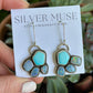 Coober Pedy Opal + Emerald Valley Turquoise Earrings v2