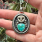 Fox Turquoise + Laura Mears Owl Face Shadowbox Stars Pendant