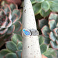 Opal Signet Ginkgo Ring in size 8
