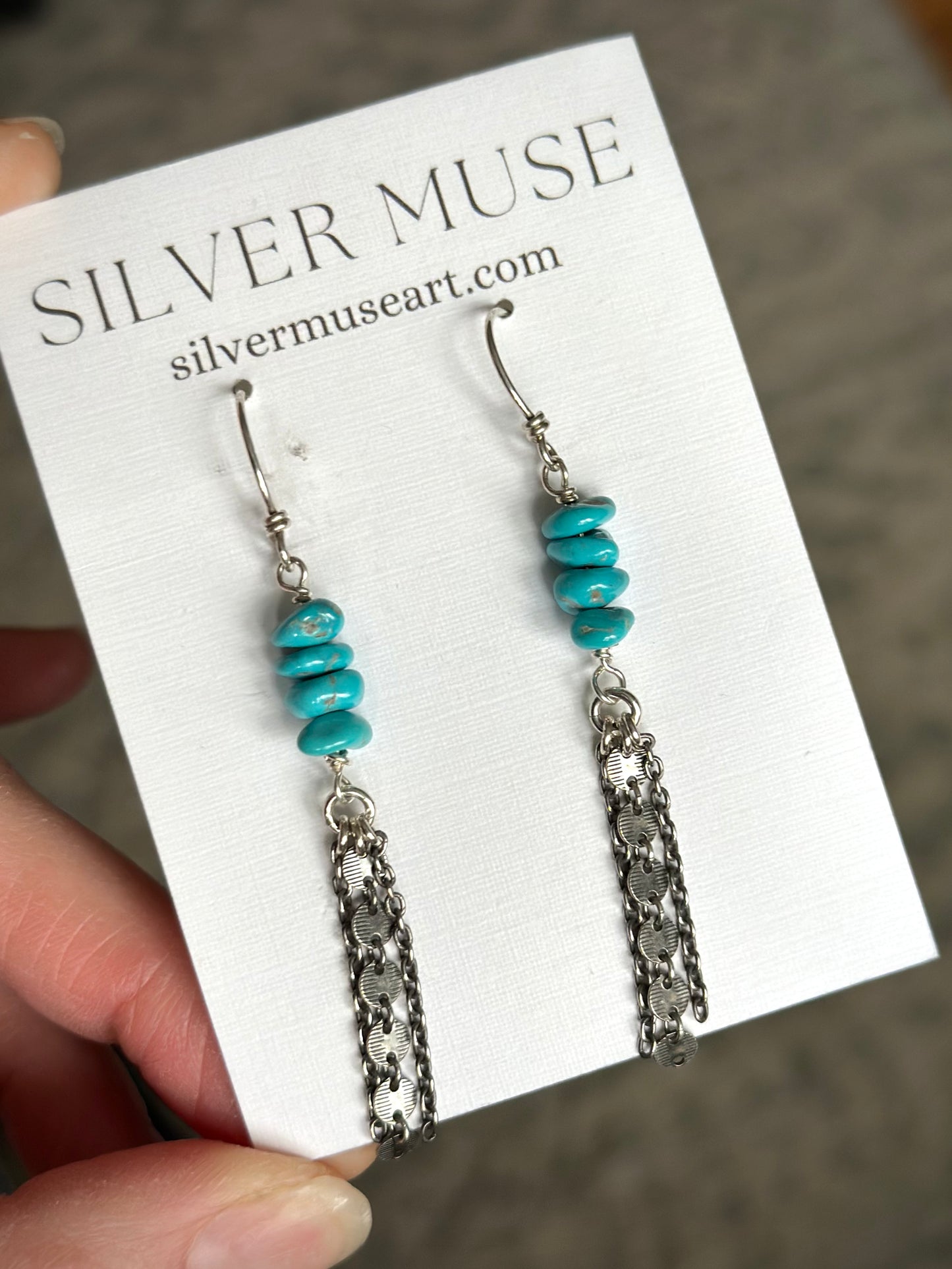 Turquoise Fringe Earrings