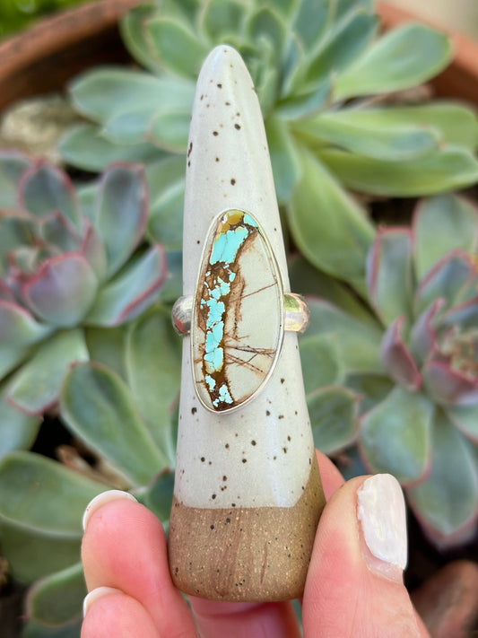 Royston Ribbon Turquoise Ring in size 7.75