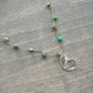 Turquoise Beaded Butterfly Wing Necklace