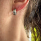 Sterling Silver Mini Hoop Earrings with Swirls and Flowers