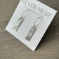 Speckled Bar Earrings in Fine Silver