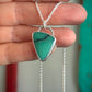 Desert Bloom Variscite Scalene Triangle Pendant with Twist