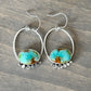 Sonoran Turquoise Oval Hoop Earrings in Blue