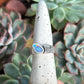 Opal Signet Ginkgo Ring in size 8