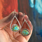 Sonoran Turquoise Teardrop Hoop Earrings in Blue-Green v3