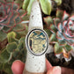 Morenci 2 Turquoise Twist Pyrite Loaded Ring in size 7.75