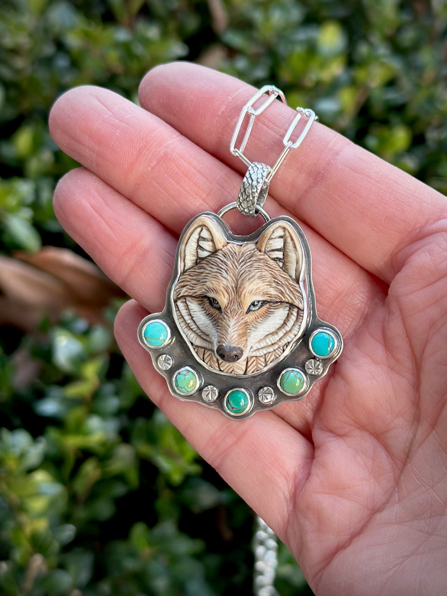 Supernova Turquoise + Laura Mears Wolf Pendant