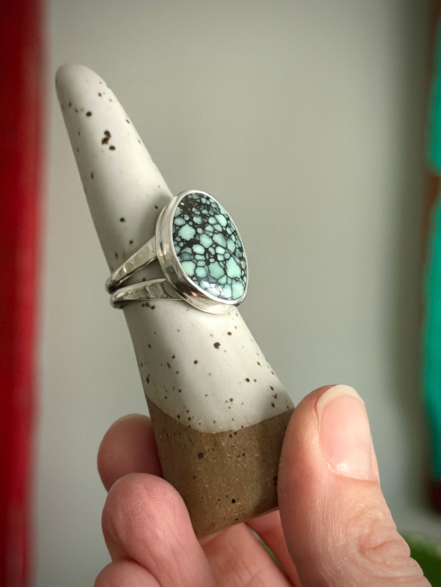 Desert Bloom Variscite Ring in size 7.75 to 8