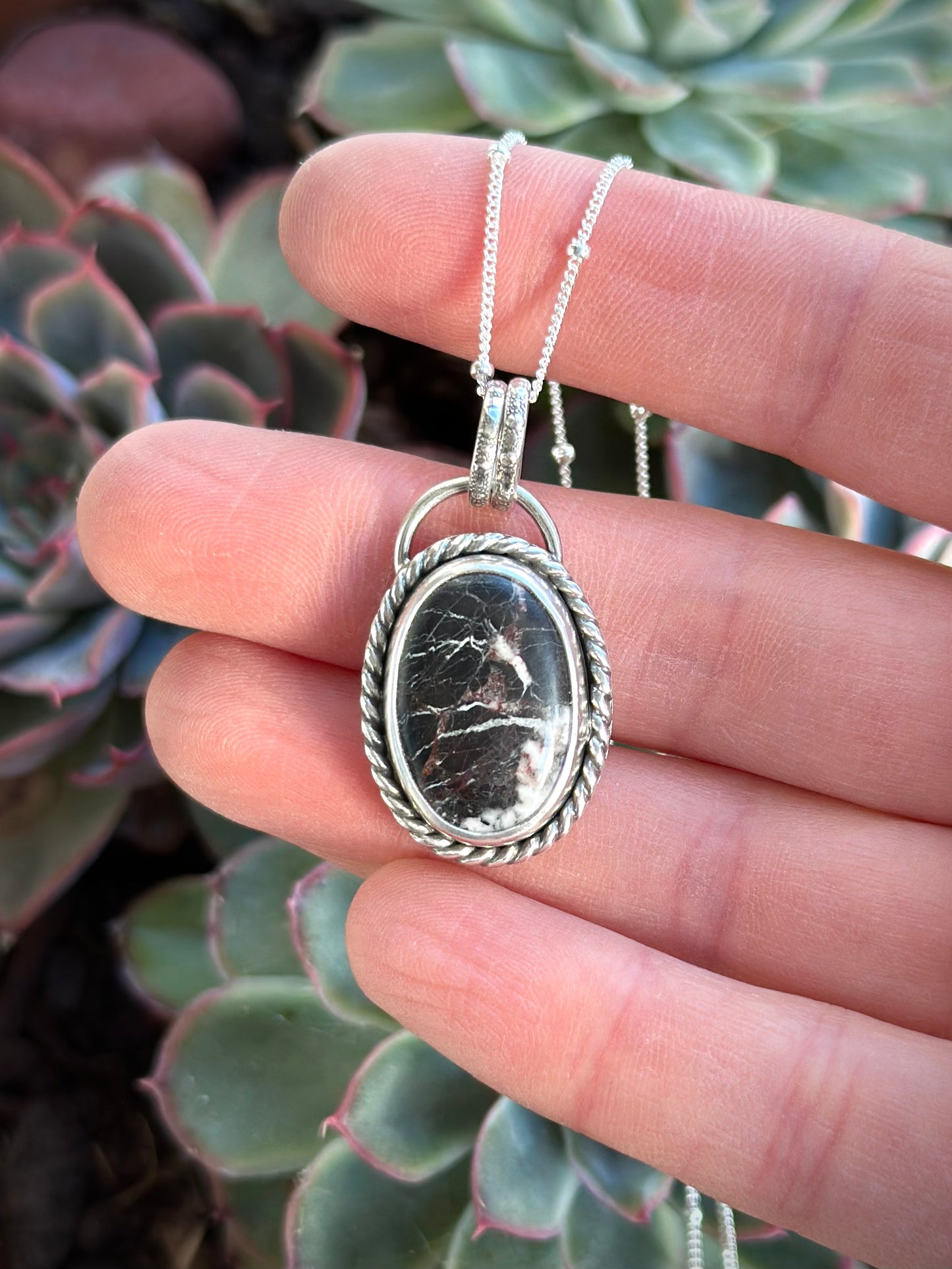 White Buffalo Twist Pendant