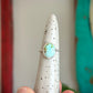 Thunderbird Turquoise Twist Ring in size 5.5